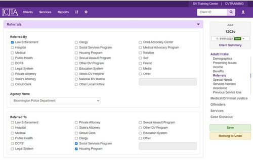 Referral Source + Referred To