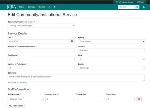 Community & Institutional Services