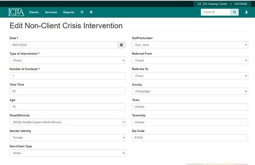 Non-Client Crisis Intervention