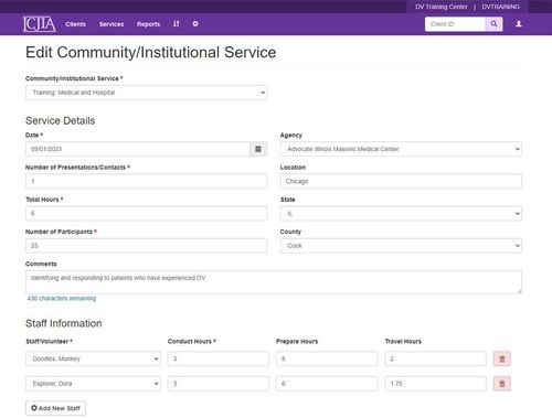 Community & Institutional Services